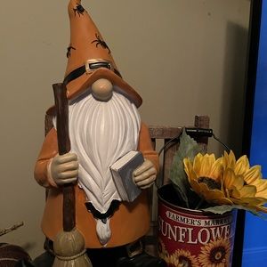 Ceramic gnome.  With tag.  New condition.